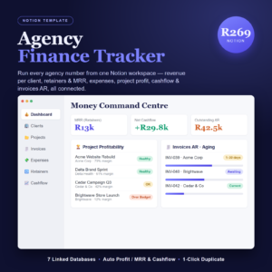 Agency Finance Tracker Notion Template