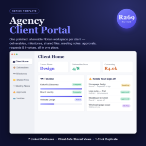 Agency Client Portal Notion Template