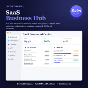 SaaS Business Hub Notion Template