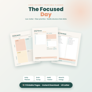 ADHD Focused Day Planner