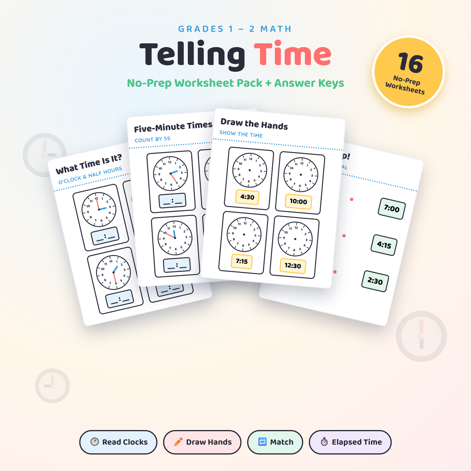 Telling Time Worksheets
