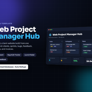 Web Project Manager Hub (Notion Template)