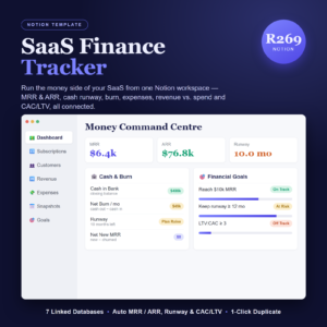 SaaS Finance Tracker Notion Template