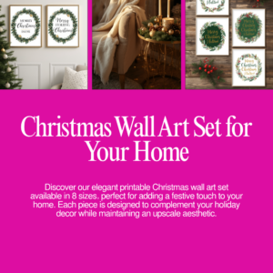 Christmas Wall Art Print Set