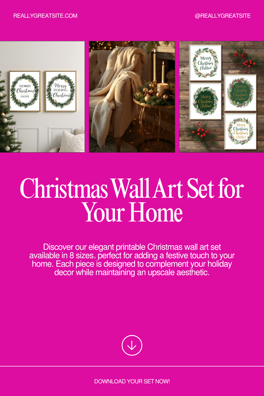 Christmas Wall Art Print Set