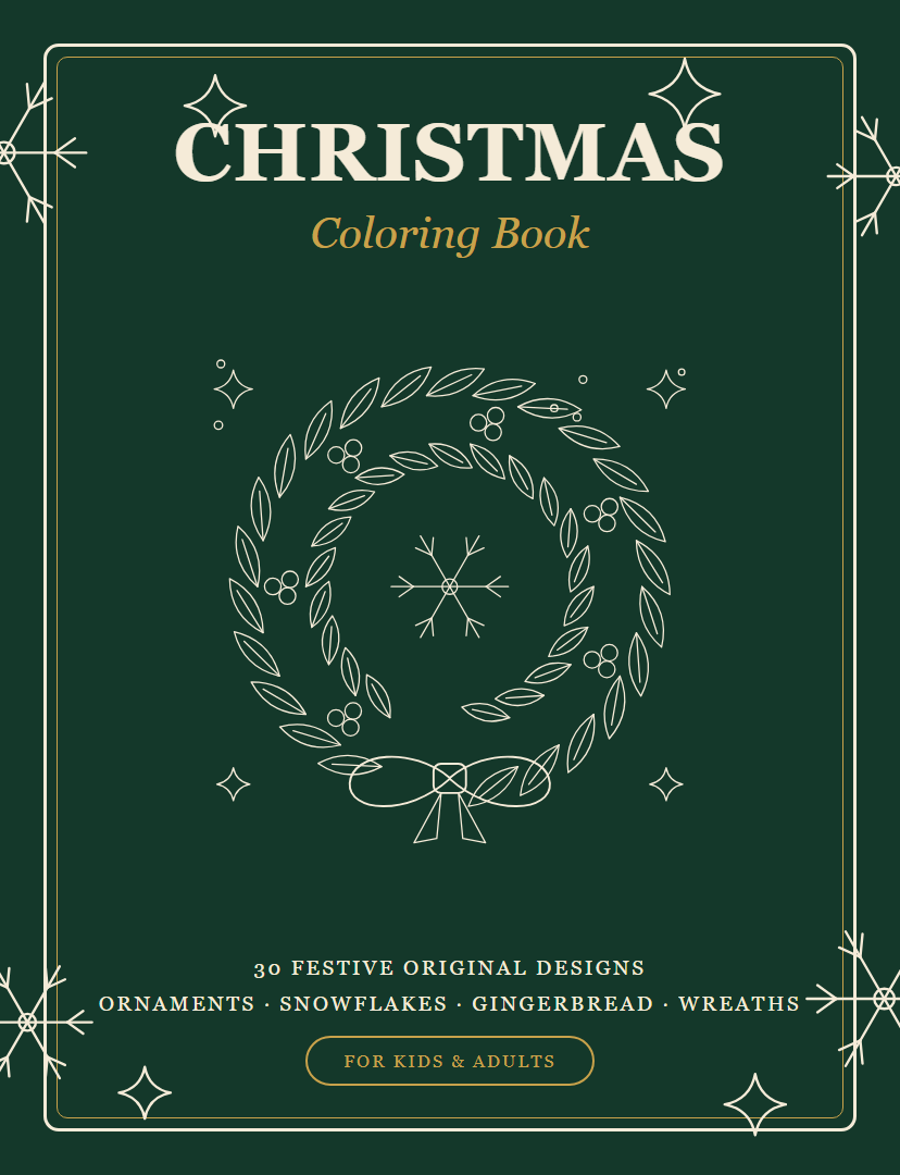 Christmas Coloring Book: 30 Festive Holiday Designs for Kids & Adults - Ornaments