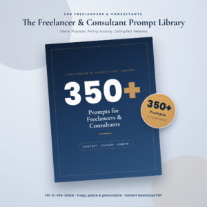 350 chatgpt prompts freelancers consultants hero