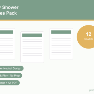 Baby shower games pack hero