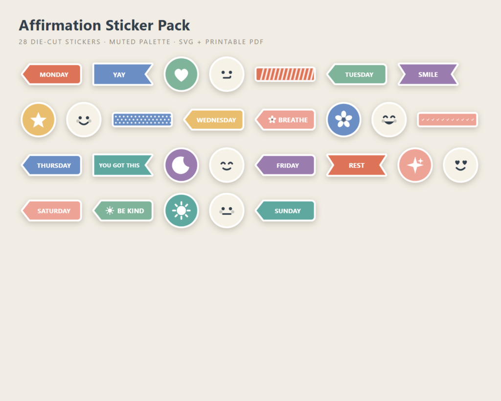 Affirmation Sticker Pack preview