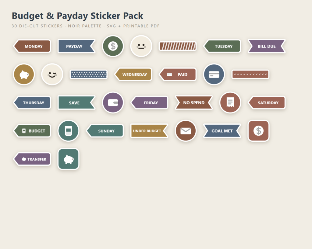Budget & Payday Sticker Pack preview