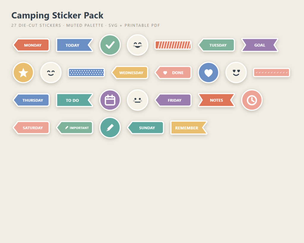 Camping Sticker Pack preview