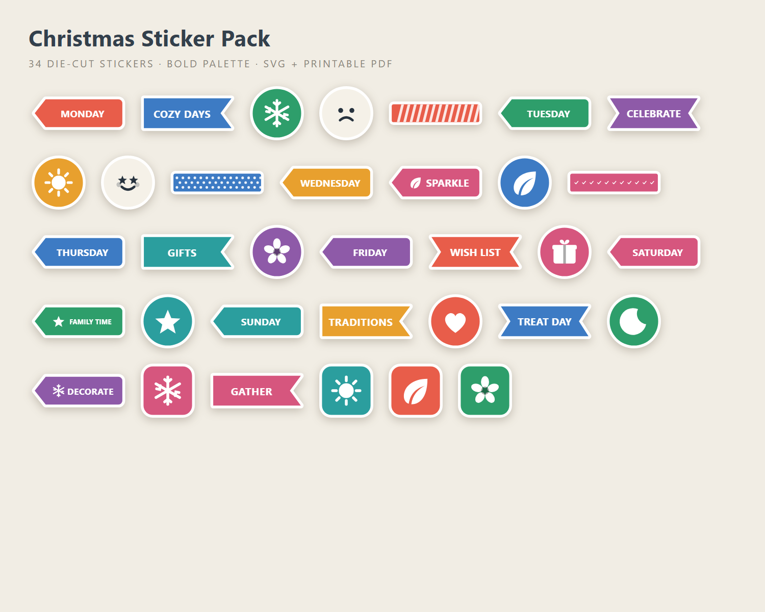 Christmas Sticker Pack preview