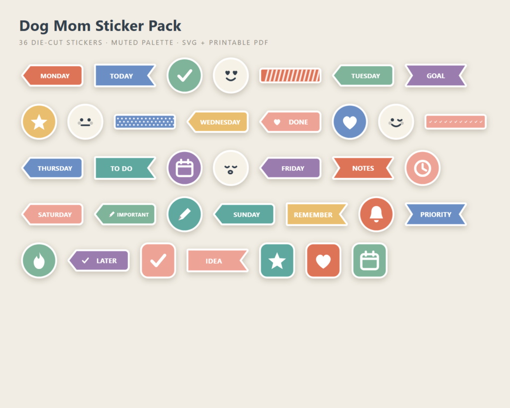 Dog Mom Sticker Pack preview