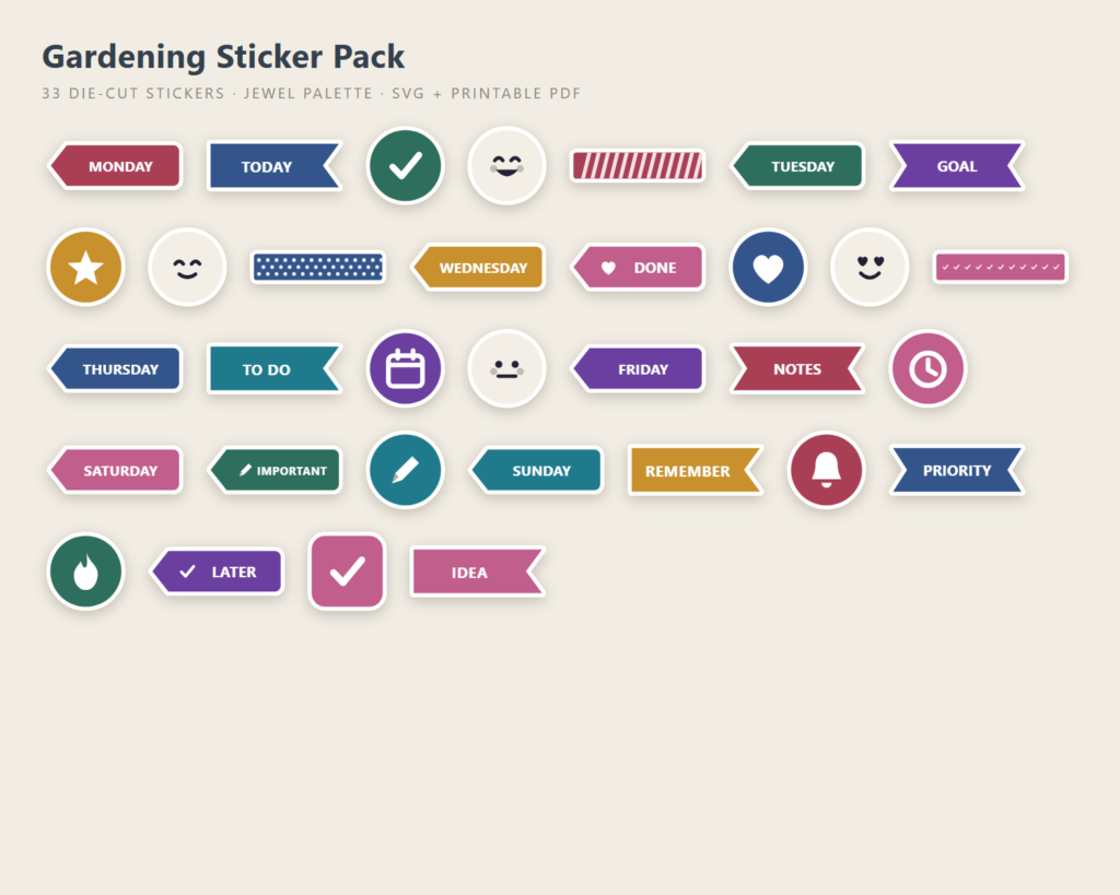 Gardening Sticker Pack preview