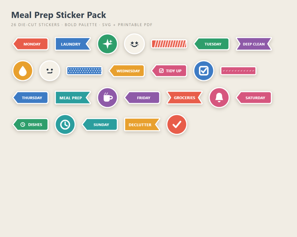 Meal Prep Sticker Pack preview