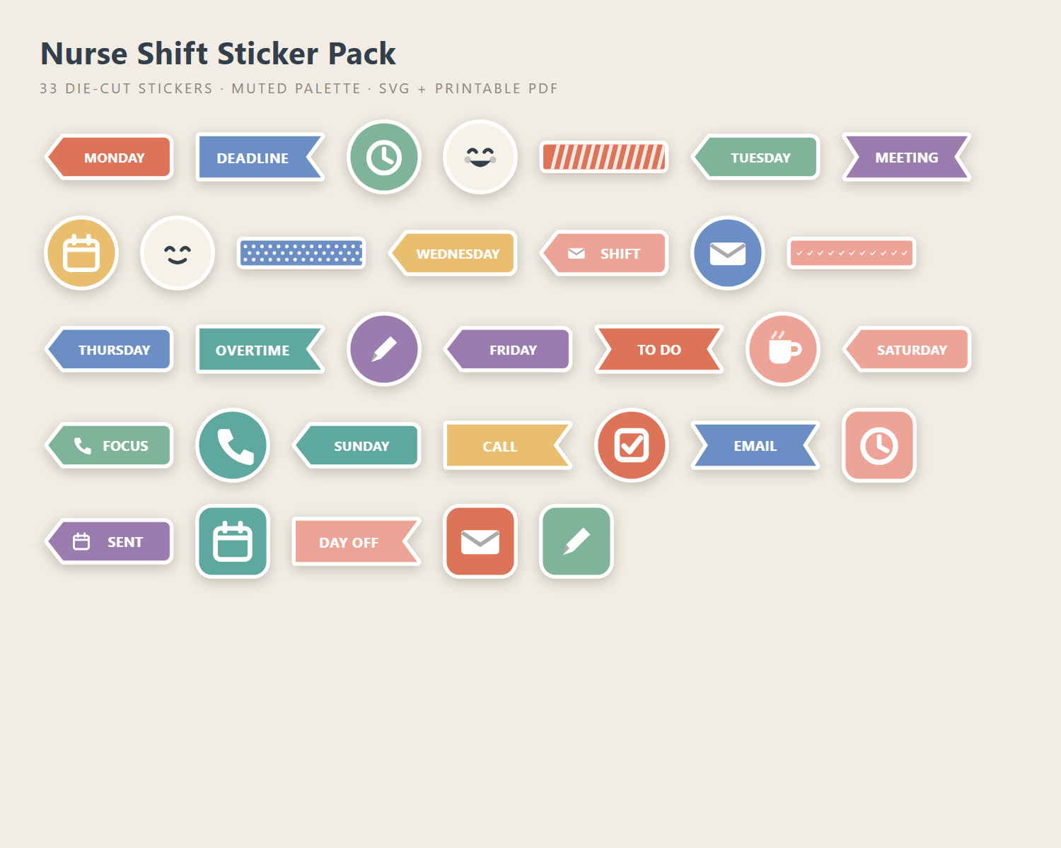 Nurse Shift Sticker Pack preview