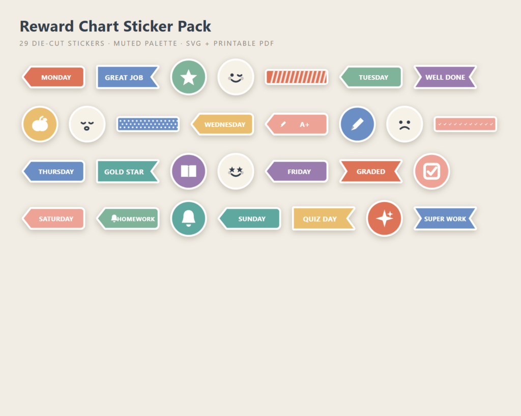 Reward Chart Sticker Pack preview