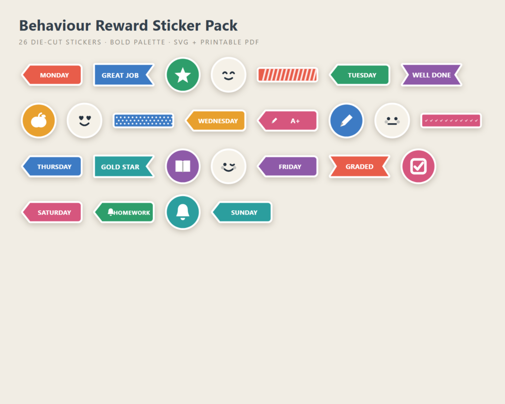 Behaviour Reward Sticker Pack preview