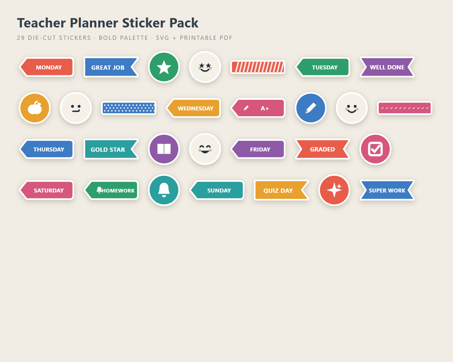 Teacher Planner Sticker Pack preview