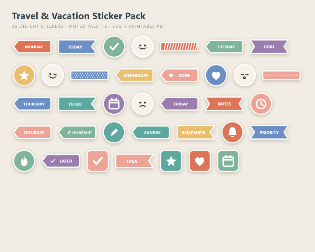 Travel & Vacation Sticker Pack preview