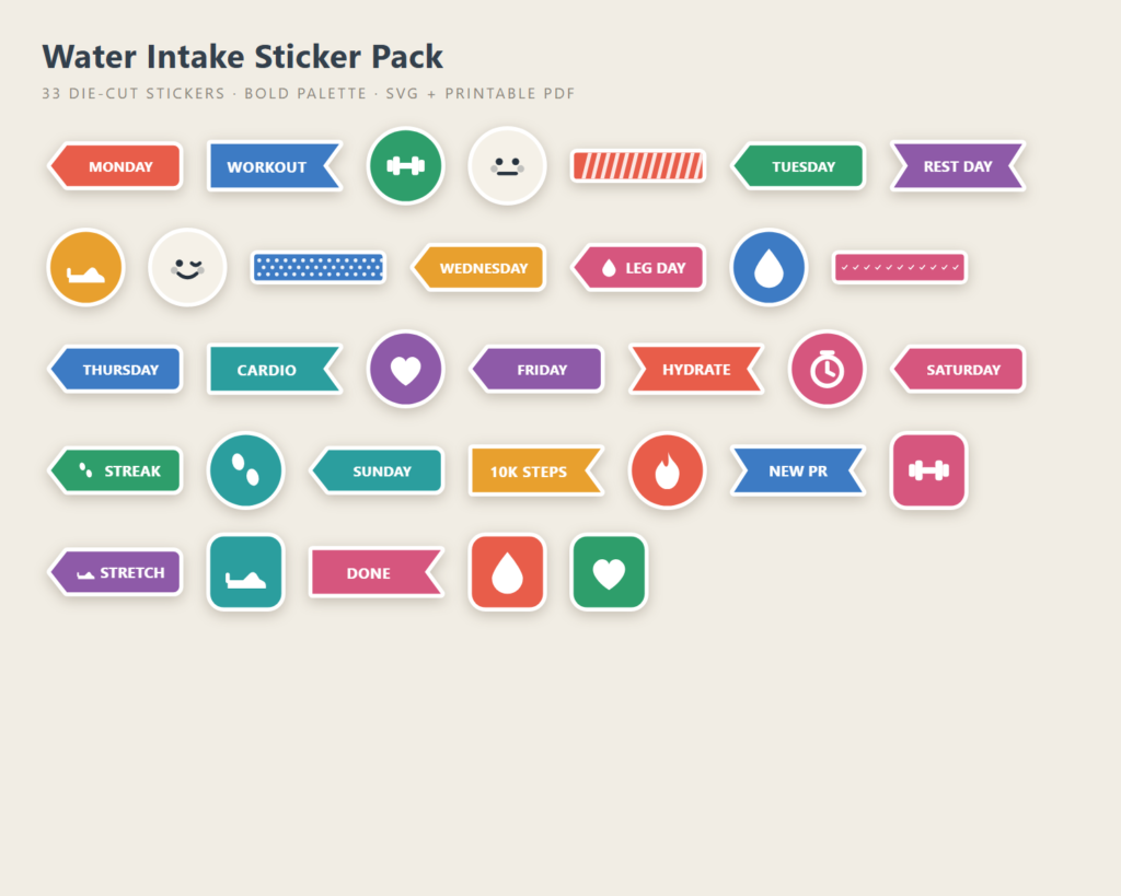 Water Intake Sticker Pack preview