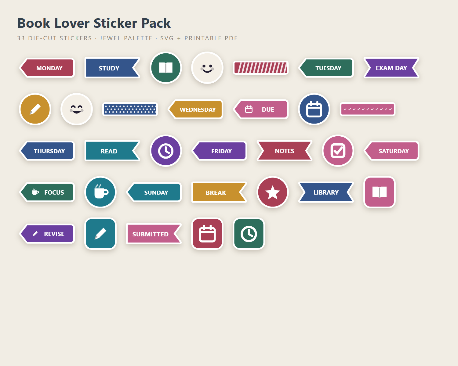 Book Lover Sticker Pack preview