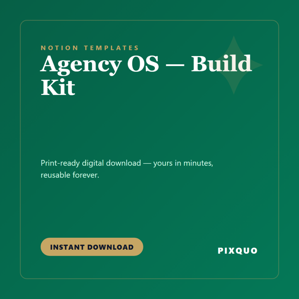 Agency OS — Build Kit — printable digital download