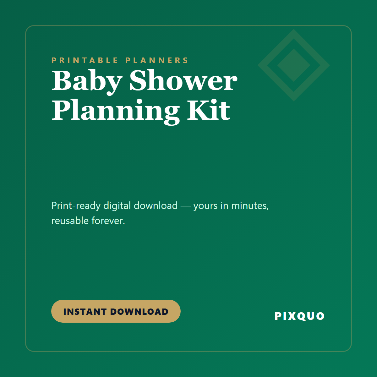Baby Shower Planning Kit — printable digital download
