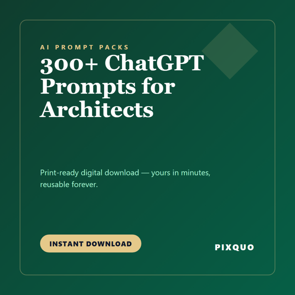 300+ ChatGPT Prompts for Architects — printable digital download