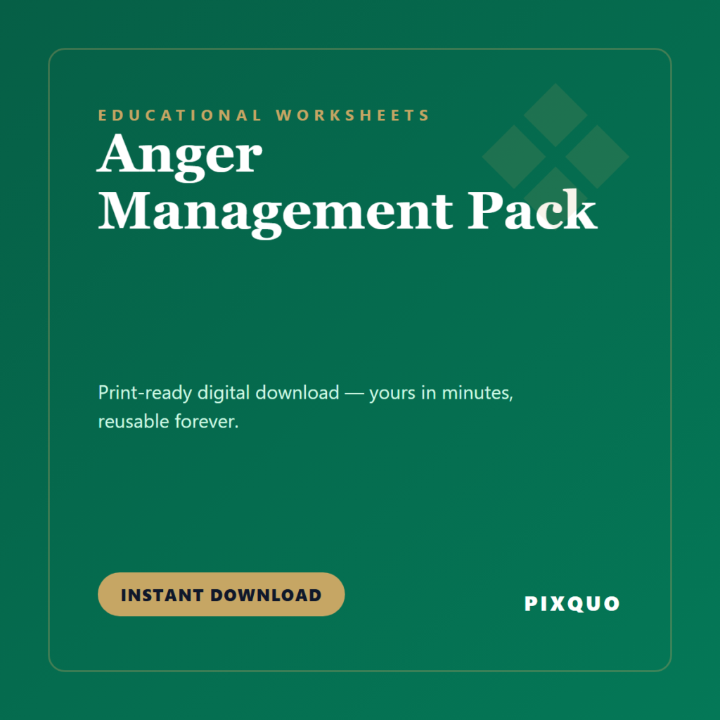 Anger Management Pack — printable digital download