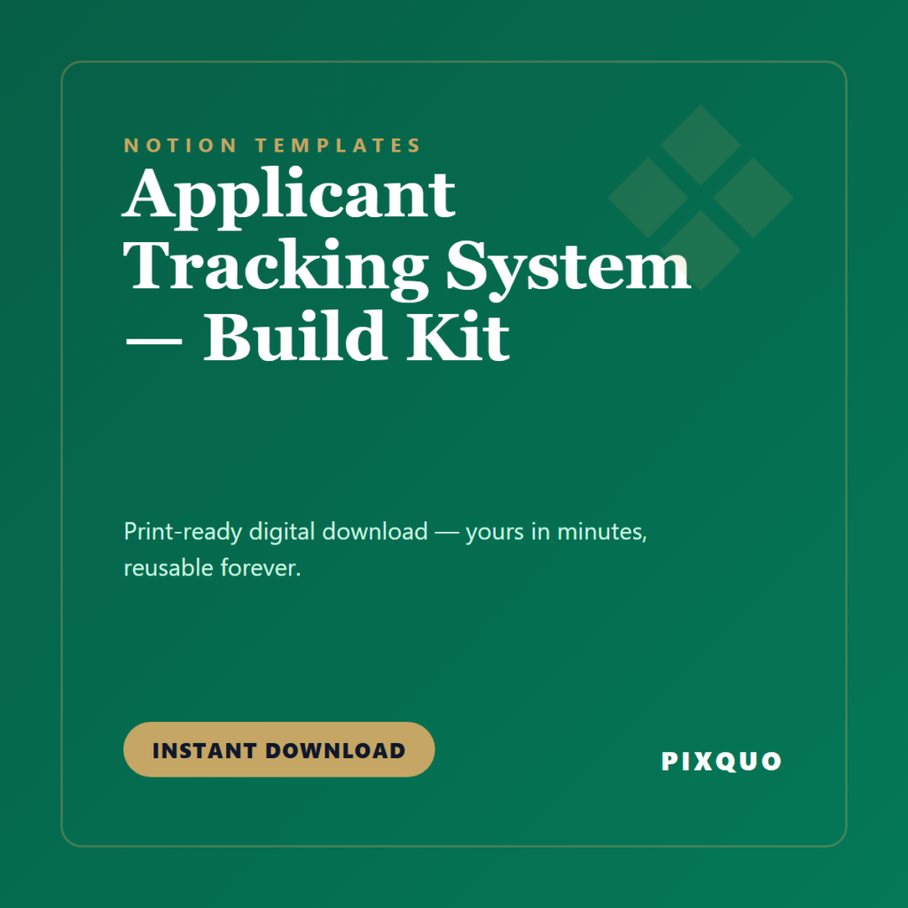 Applicant Tracking System — Build Kit — printable digital download