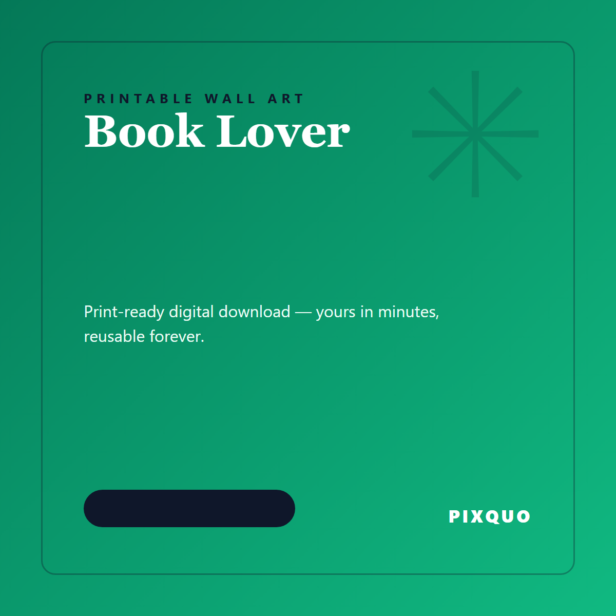 Book Lover — printable digital download