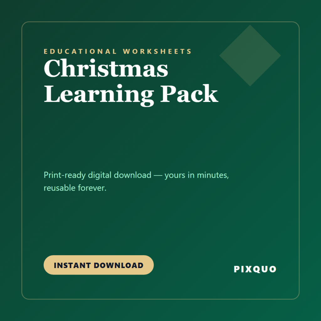 Christmas Learning Pack — printable digital download