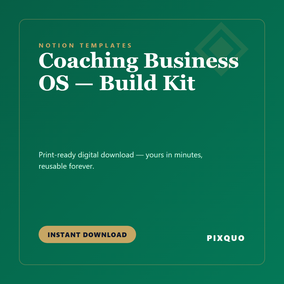 Coaching Business OS — Build Kit — printable digital download