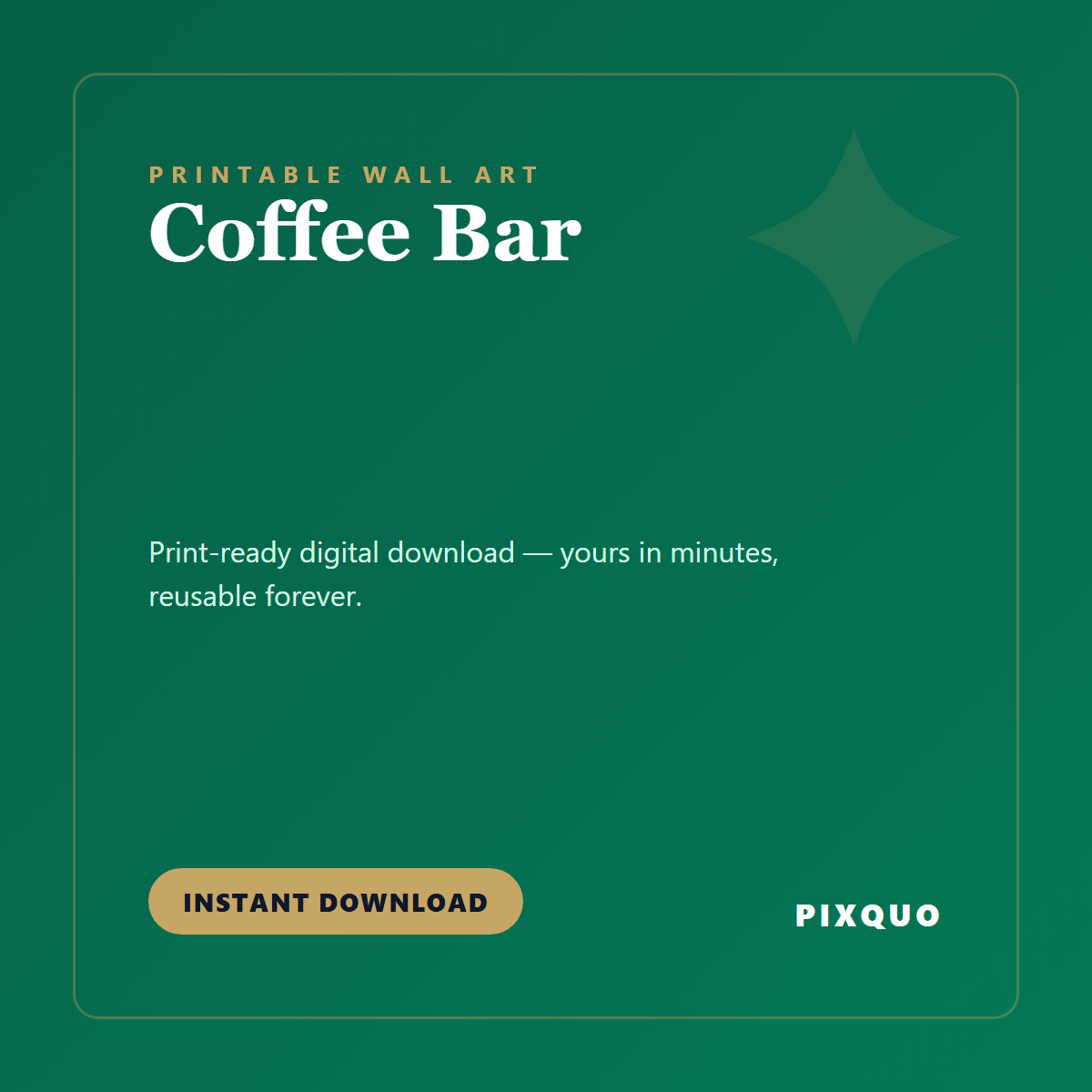 Coffee Bar — printable digital download