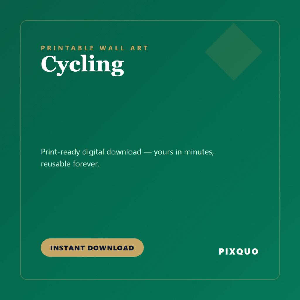 Cycling — printable digital download