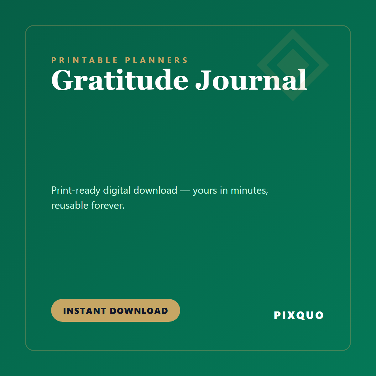 Gratitude Journal — printable digital download