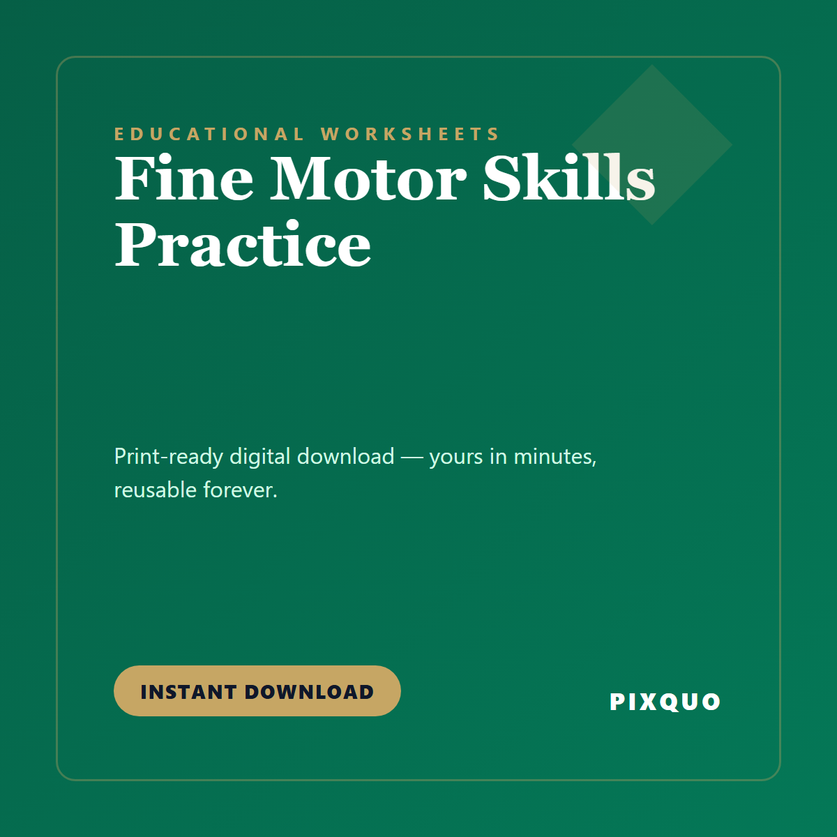 Fine Motor Skills Practice — printable digital download