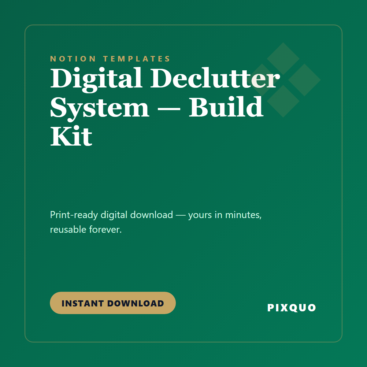 Digital Declutter System — Build Kit — printable digital download