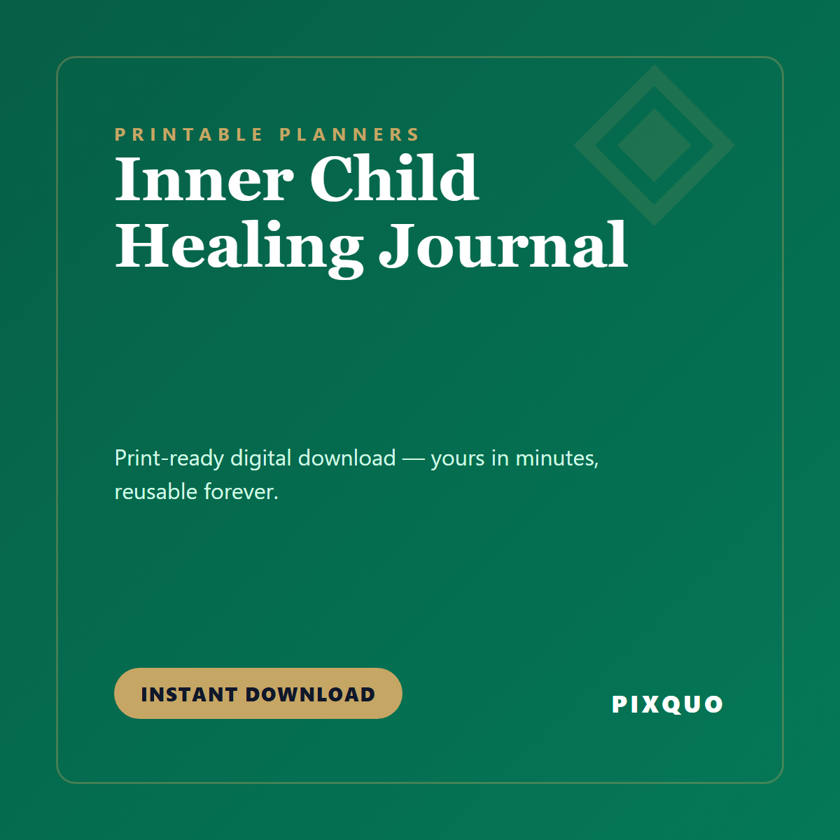 Inner Child Healing Journal — printable digital download