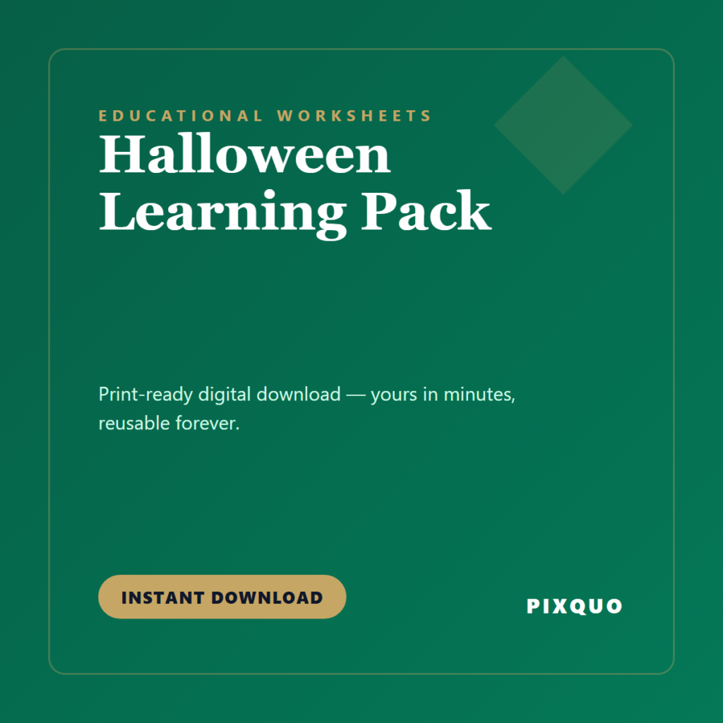 Halloween Learning Pack — printable digital download