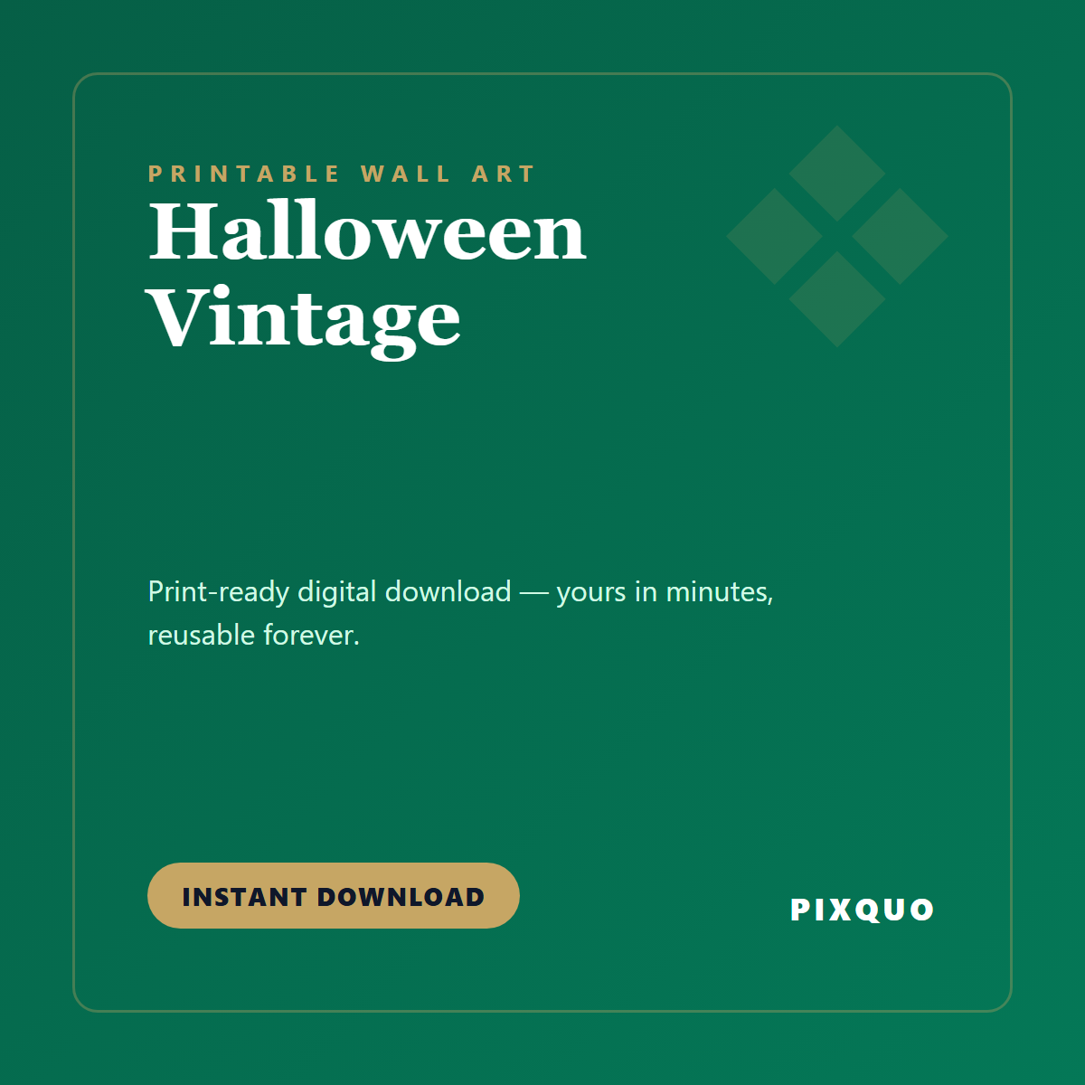 Halloween Vintage — printable digital download