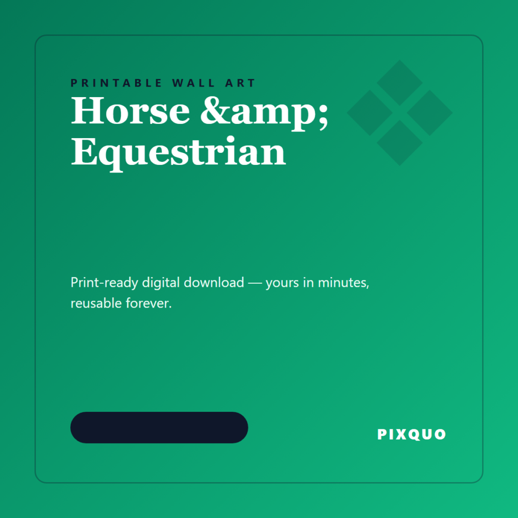 Horse & Equestrian — printable digital download