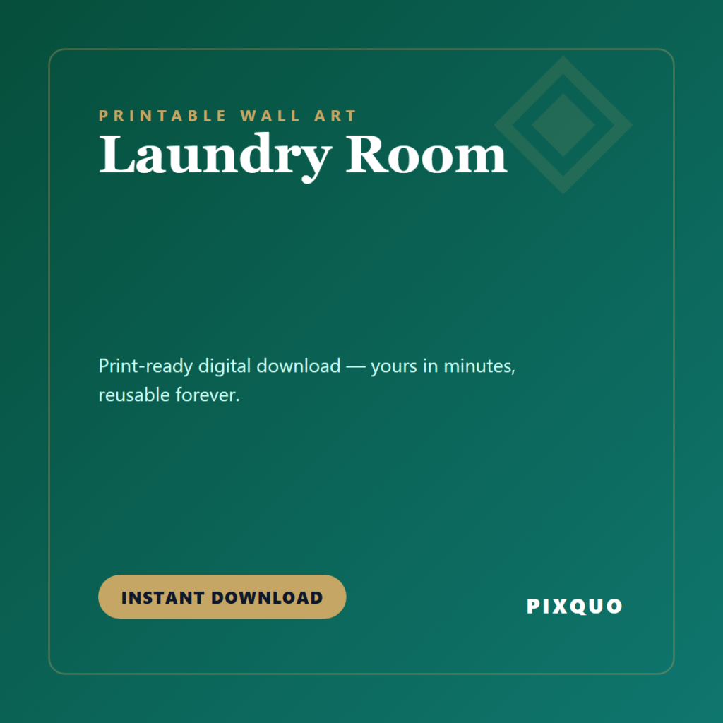 Laundry Room — printable digital download
