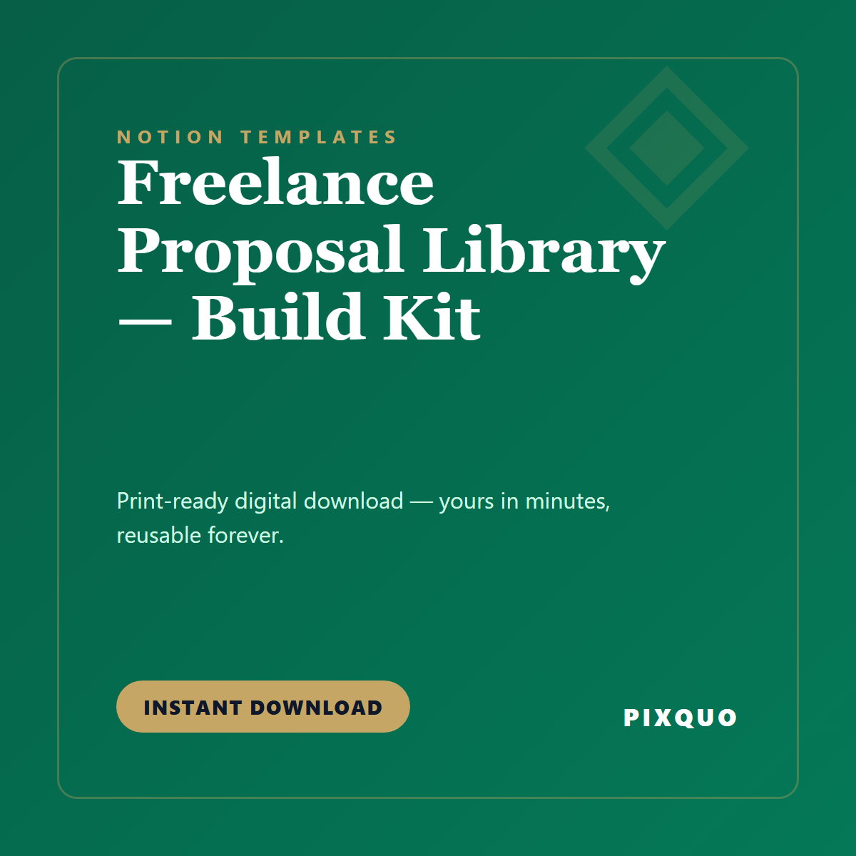 Freelance Proposal Library — Build Kit — printable digital download