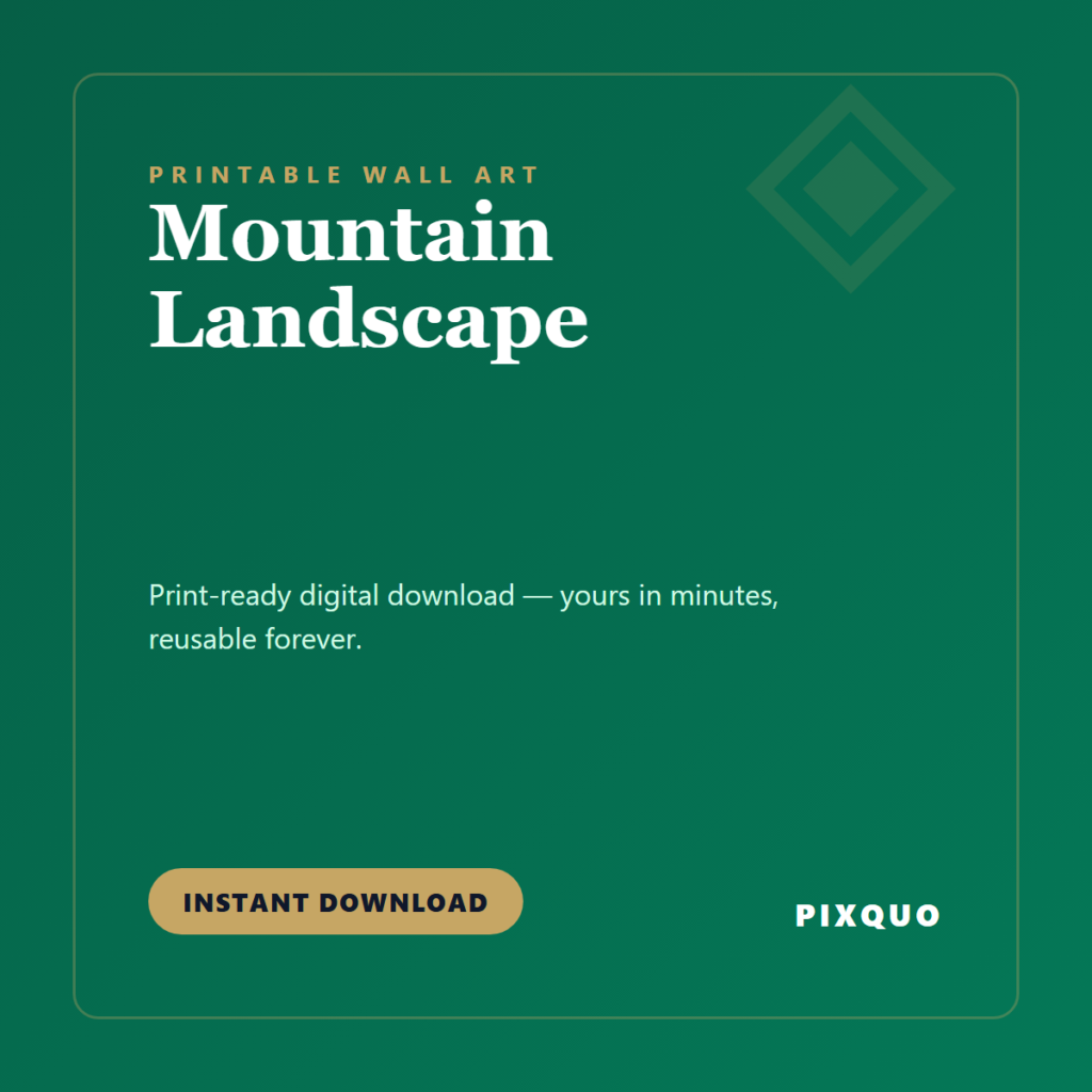Mountain Landscape — printable digital download