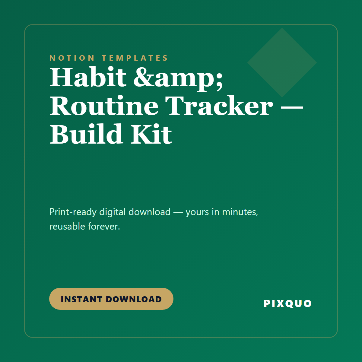 Habit & Routine Tracker — Build Kit — printable digital download