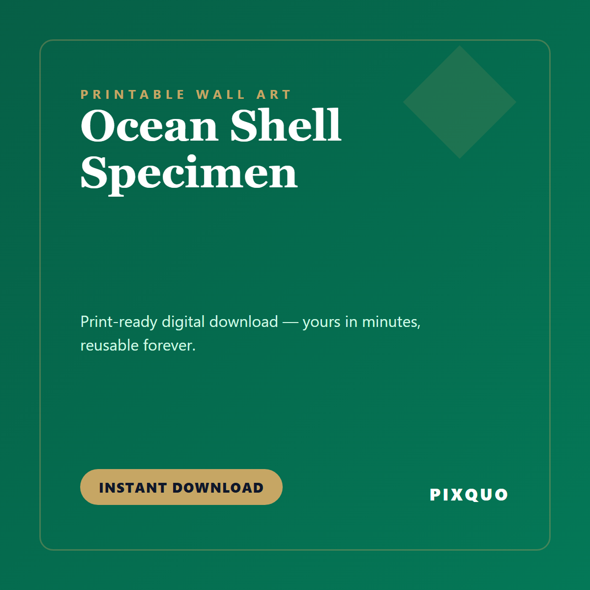 Ocean Shell Specimen — printable digital download