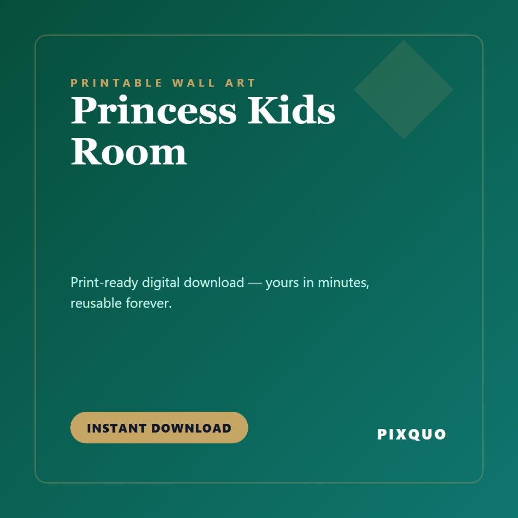 Princess Kids Room — printable digital download