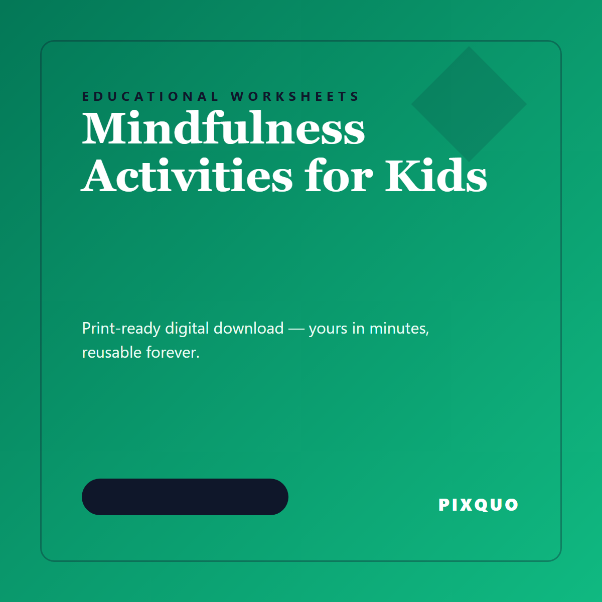 Mindfulness Activities for Kids — printable digital download